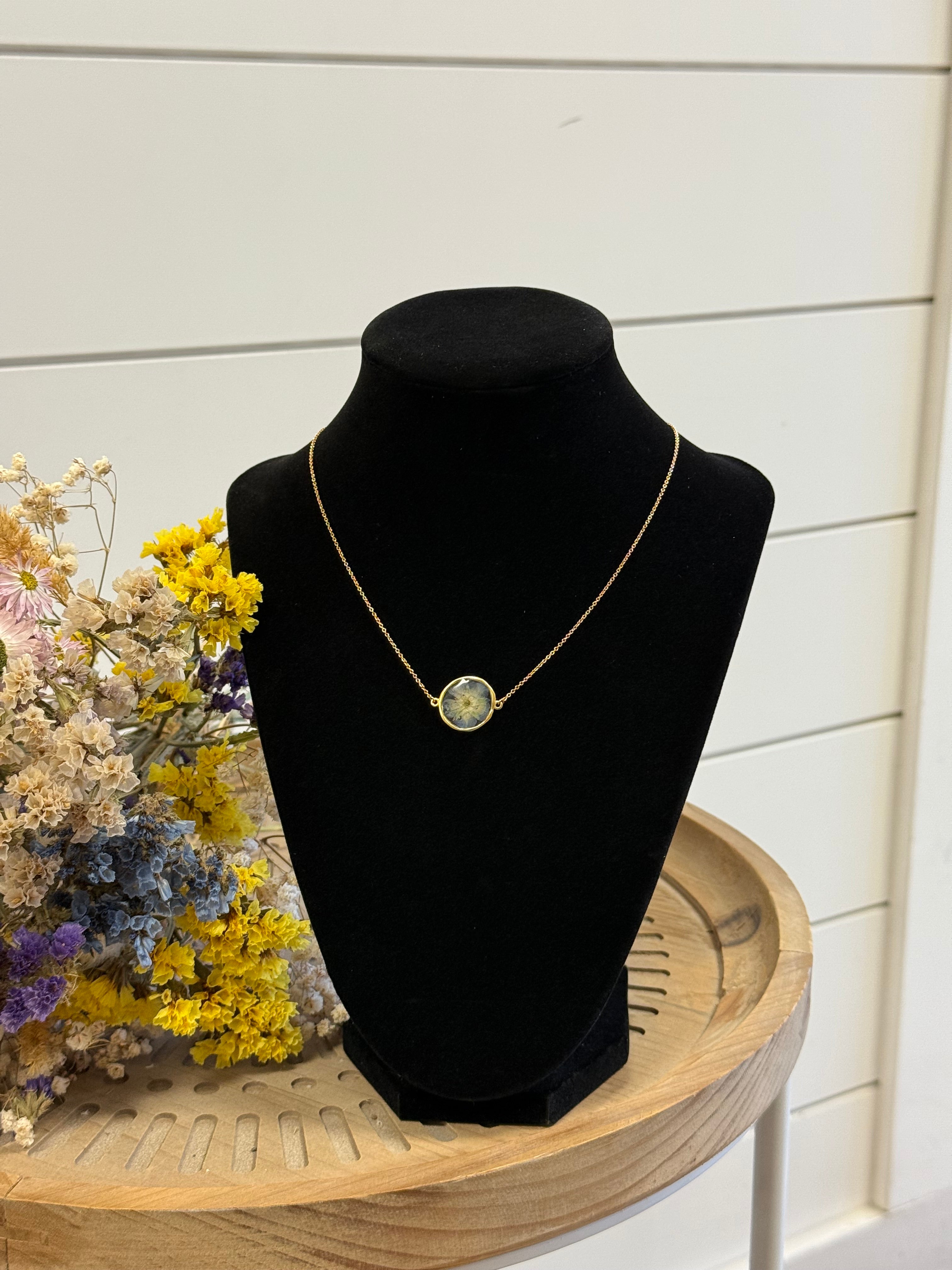 Baby Blue Eyes Single Pendant Necklace